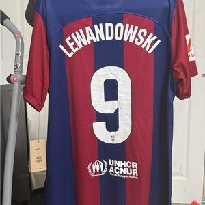 FC Barcelona Home Soccer Football Jersey 2023/24 LEWANDOWSKI